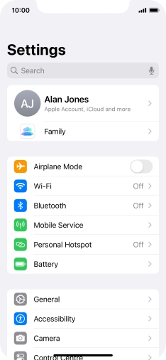 Press Personal Hotspot.