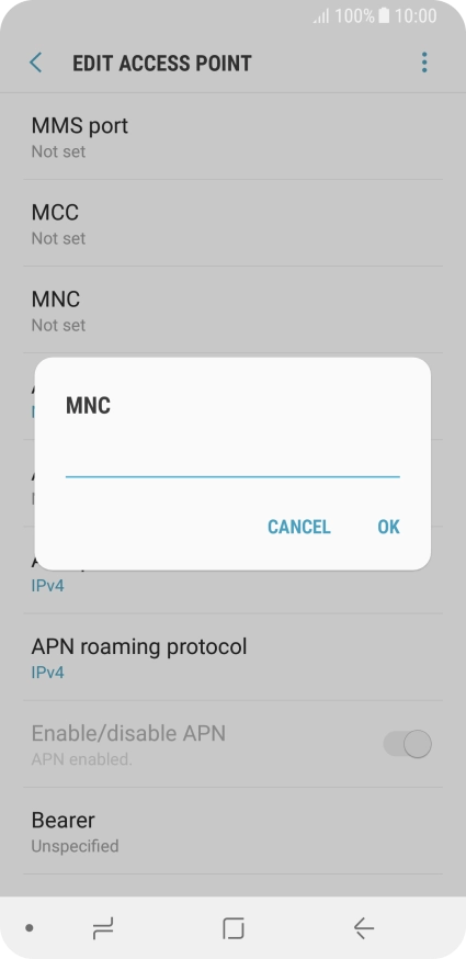 Key in 33 and press OK.