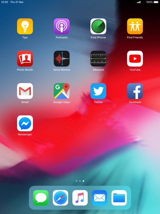 Press and hold the required app until the icons start to jiggle.