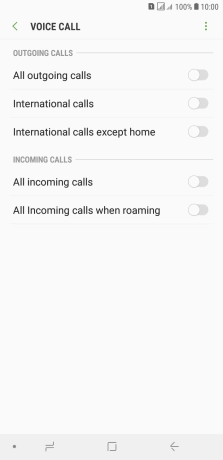 Press the indicator next to the required barring type.