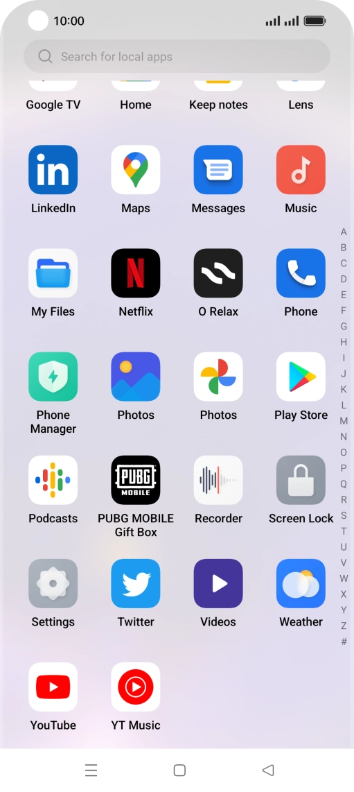 Press Photos and go to the required folder.