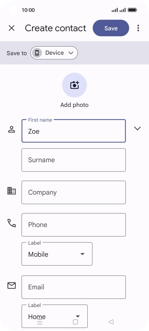 Press Surname and key in the required last name.