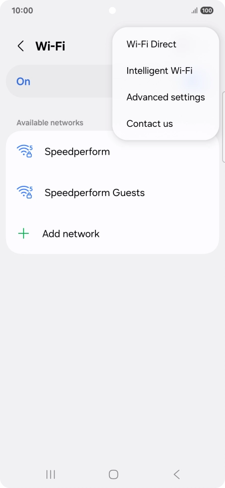 Press Intelligent Wi-Fi.