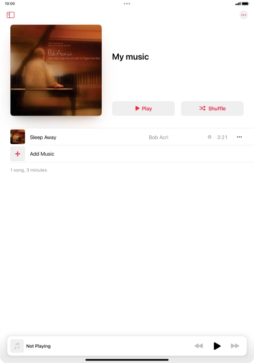 Go to the required category or playlist and press the required audio file.