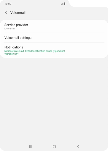 Press Voicemail settings.