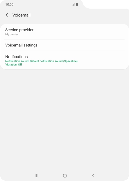 Press Voicemail settings.