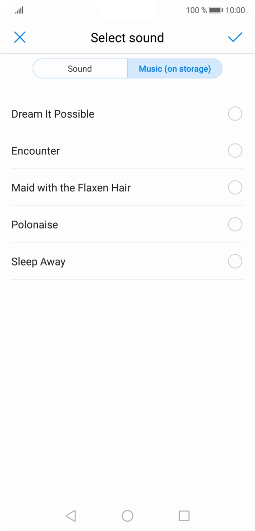 Press the required ring tones to hear them.