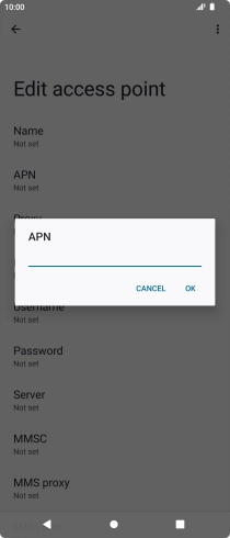 Key in everywhere and press OK.