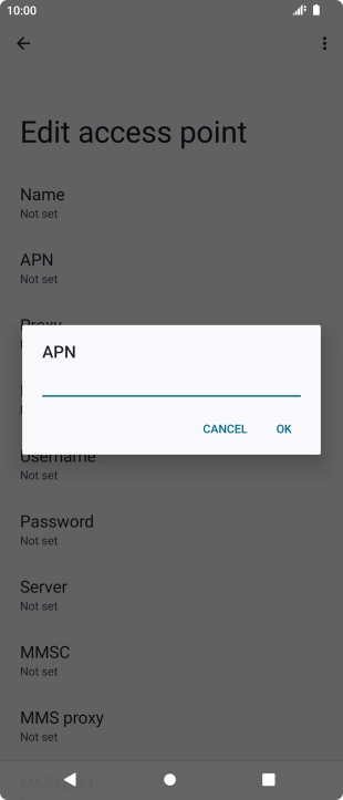 Key in everywhere and press OK.