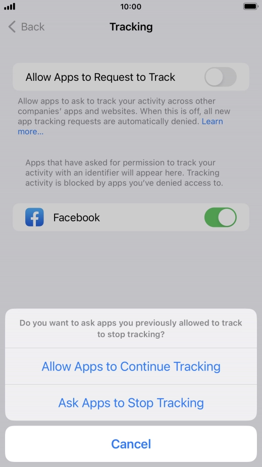 If you turn off the function, press the required setting.