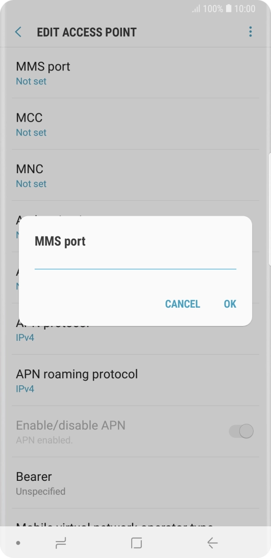 Key in 8080 and press OK.