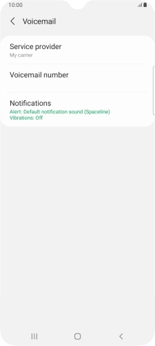 Press Voicemail number.