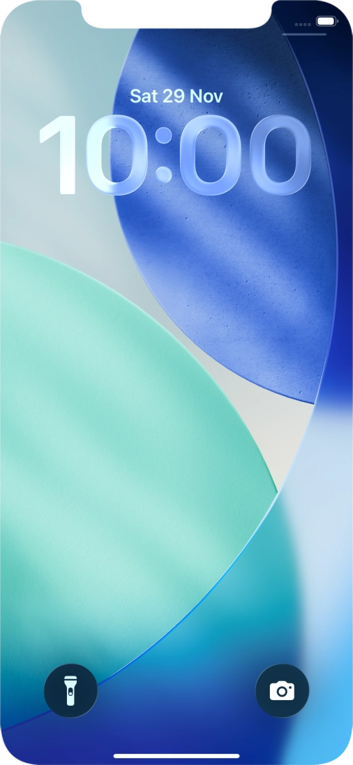 Slide your finger upwards starting from the bottom of the screen.