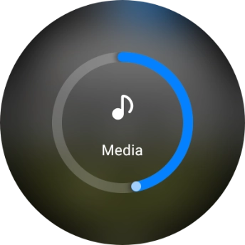 Slide the circle to select the required volume.