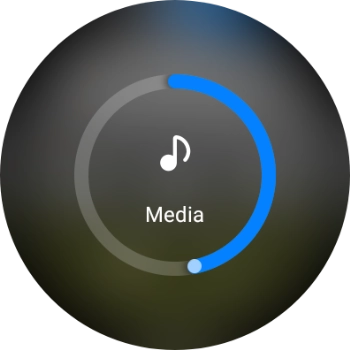 Slide the circle to select the required volume.