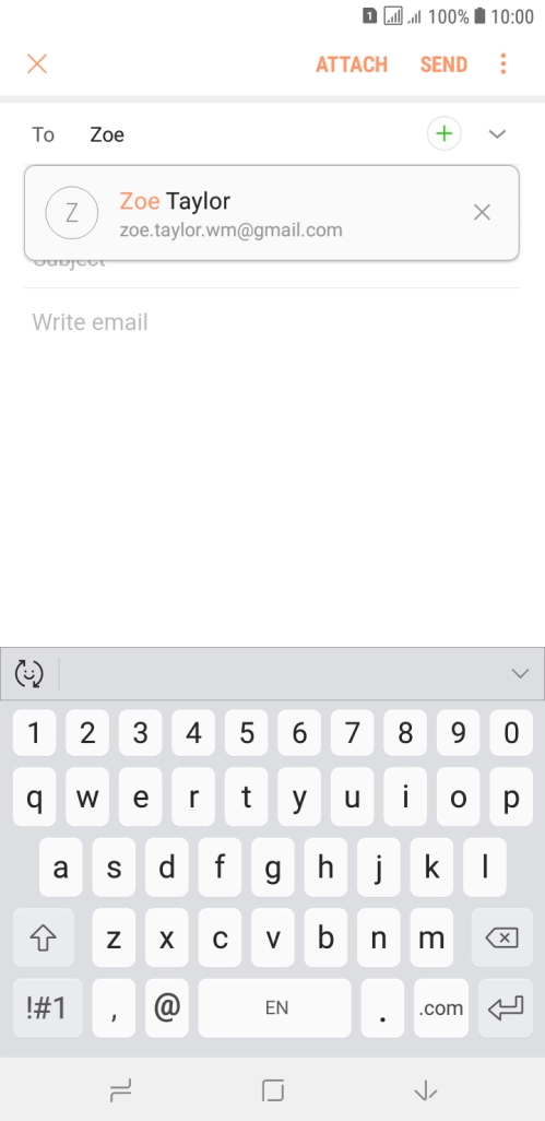 Press the required contact.