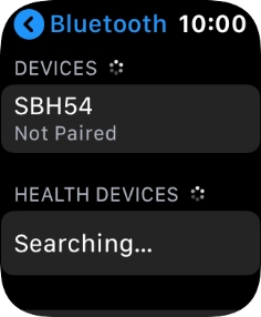 Press the required Bluetooth device.