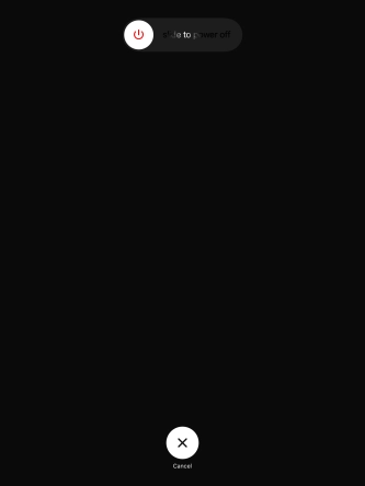 Press and drag the power off icon right.