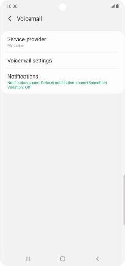 Press Voicemail settings.