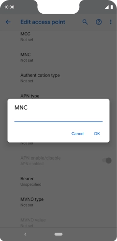 Key in 33 and press OK.