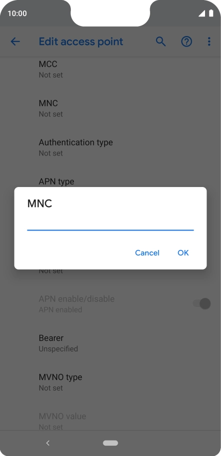 Key in 33 and press OK.