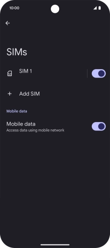 Press the name of the SIM.