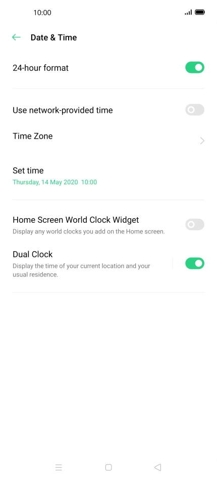 Press the indicator next to 