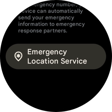 Press Emergency Location Service.