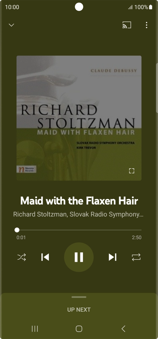 Press arrow right to go to the next audio file.