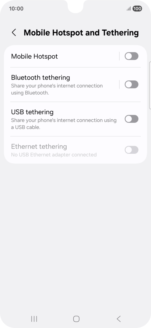Press Mobile Hotspot.
