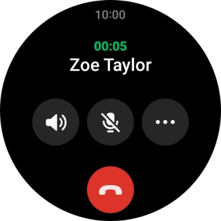 Press the end call icon.