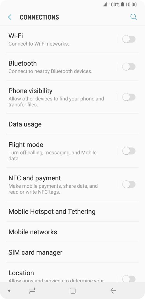 Press Mobile networks.
