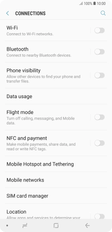 Press Mobile networks.