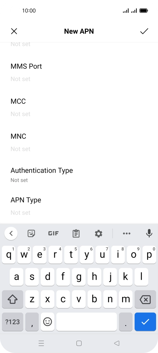 Key in default and press the confirm icon.