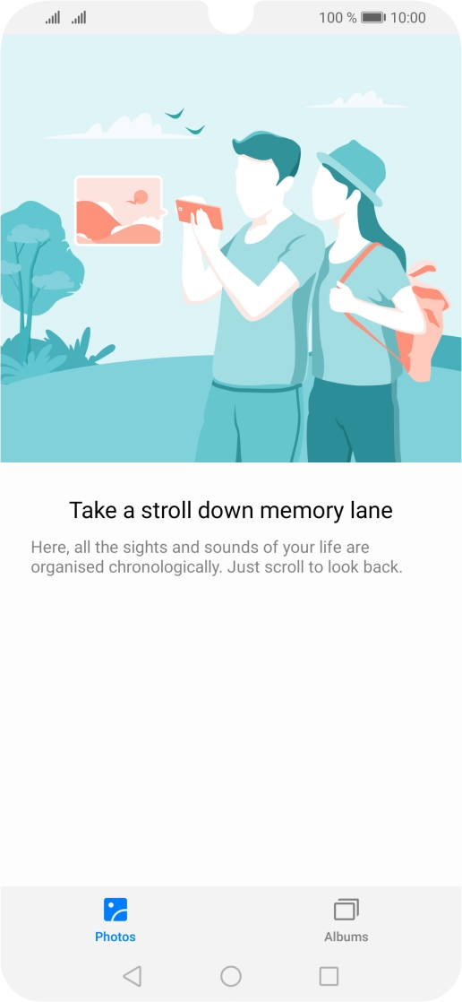 Press Albums and go to the required folder.