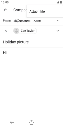 Press Attach file and go to the required folder.