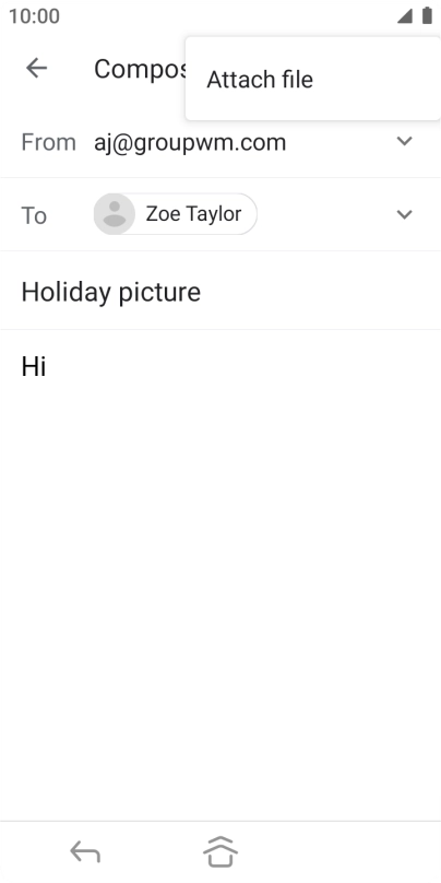 Press Attach file and go to the required folder.