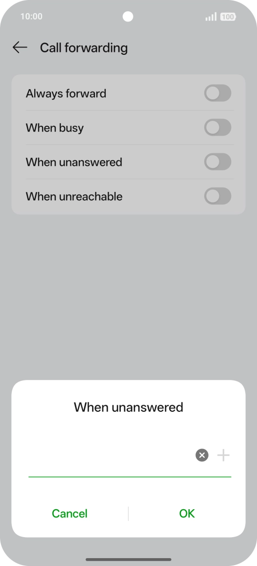 Key in +447953222222 and press OK.