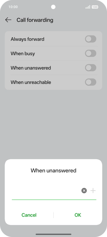 Key in +447953222222 and press OK.