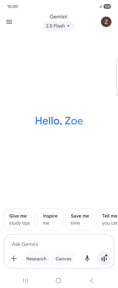 Press the profile icon.
