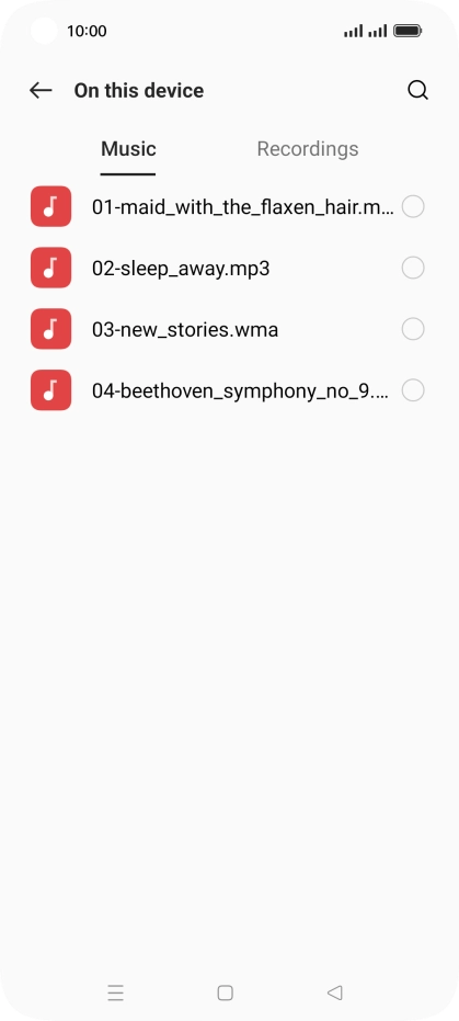 Press the required ring tones to hear them.