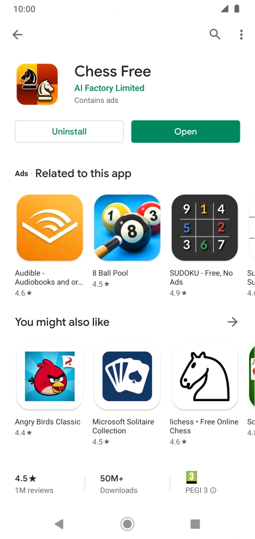 Press the Home key to return to the home screen.