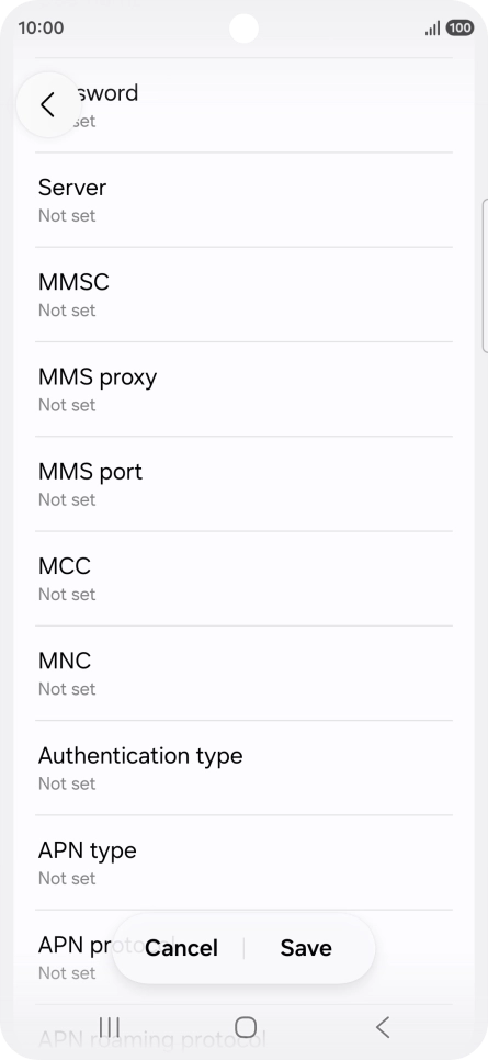 Press MMS proxy.