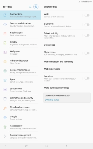 Press Mobile Hotspot and Tethering.