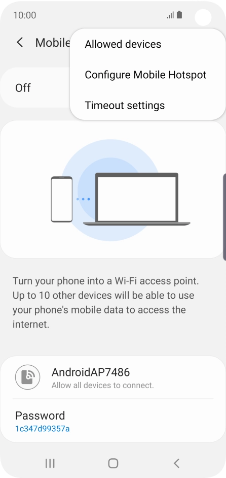 Press Configure Mobile Hotspot.