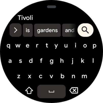 Key in the required destination and press the search icon.