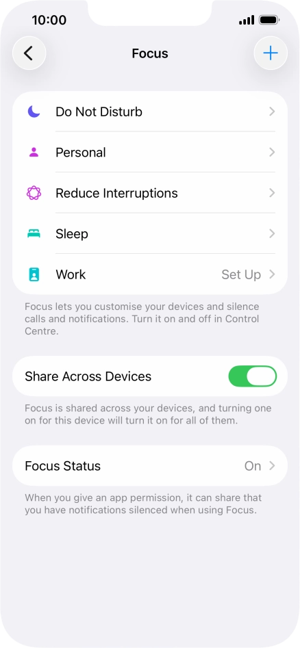 Press Do Not Disturb.