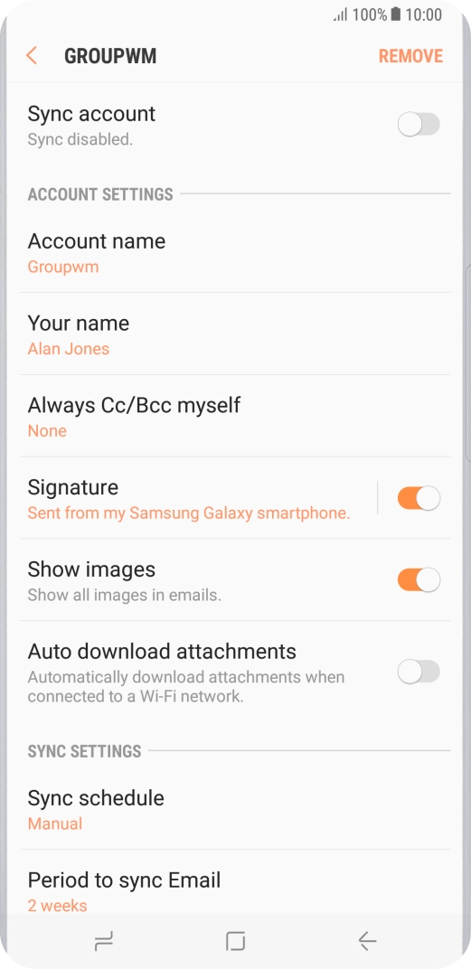 Press the indicator next to 