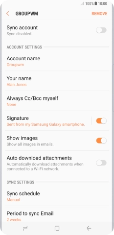 Press the indicator next to 