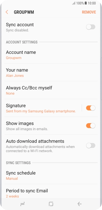 Press the indicator next to 